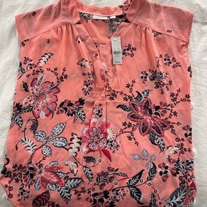 Never worn M sized New York and Company short sleeve flowered blouse
